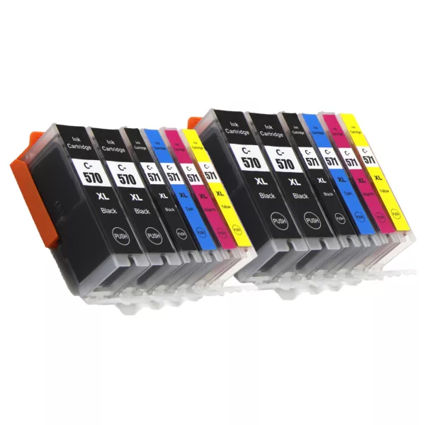 Compatible Canon PGI-570XL/CLI-571XL Multipack Ink (12 Pack) for TS8052, TS8053, TS9050, TS9055