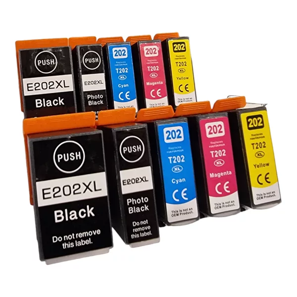 Compatible Epson 202XL Multipack Ink (10 Pack) for XP-6000, XP-6005, XP-6100, XP-6105
