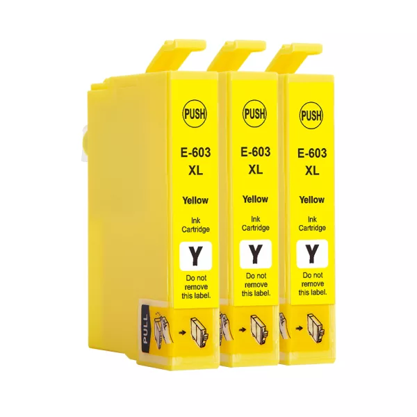 Compatible Epson 603XL Yellow Ink (3 Pack) for XP-3150, XP-3155, XP-4150, XP-4155