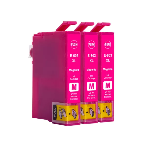 Compatible Epson 603XL Magenta Ink (3 Pack) for WF-2870DWF, WF-2810DWF, WF-2830DWF