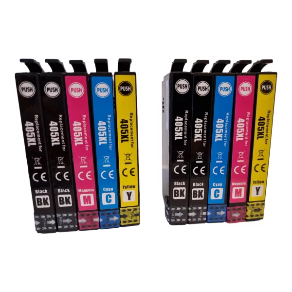 Compatible Epson 405XL 10 Ink Cartridges (4 Black, 2 Cyan, 2 Magenta, 2 Yellow) for Epson WF-7830DTWF WF-7835DTWF WF-7840DTWF